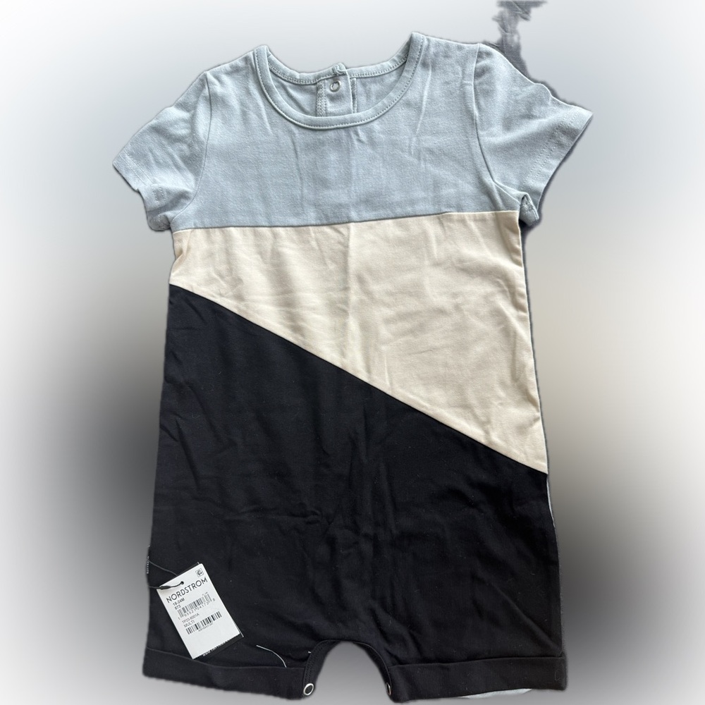 NWT Tiny Tribe colorblock baby short sleeve onsie sz 18-24 months